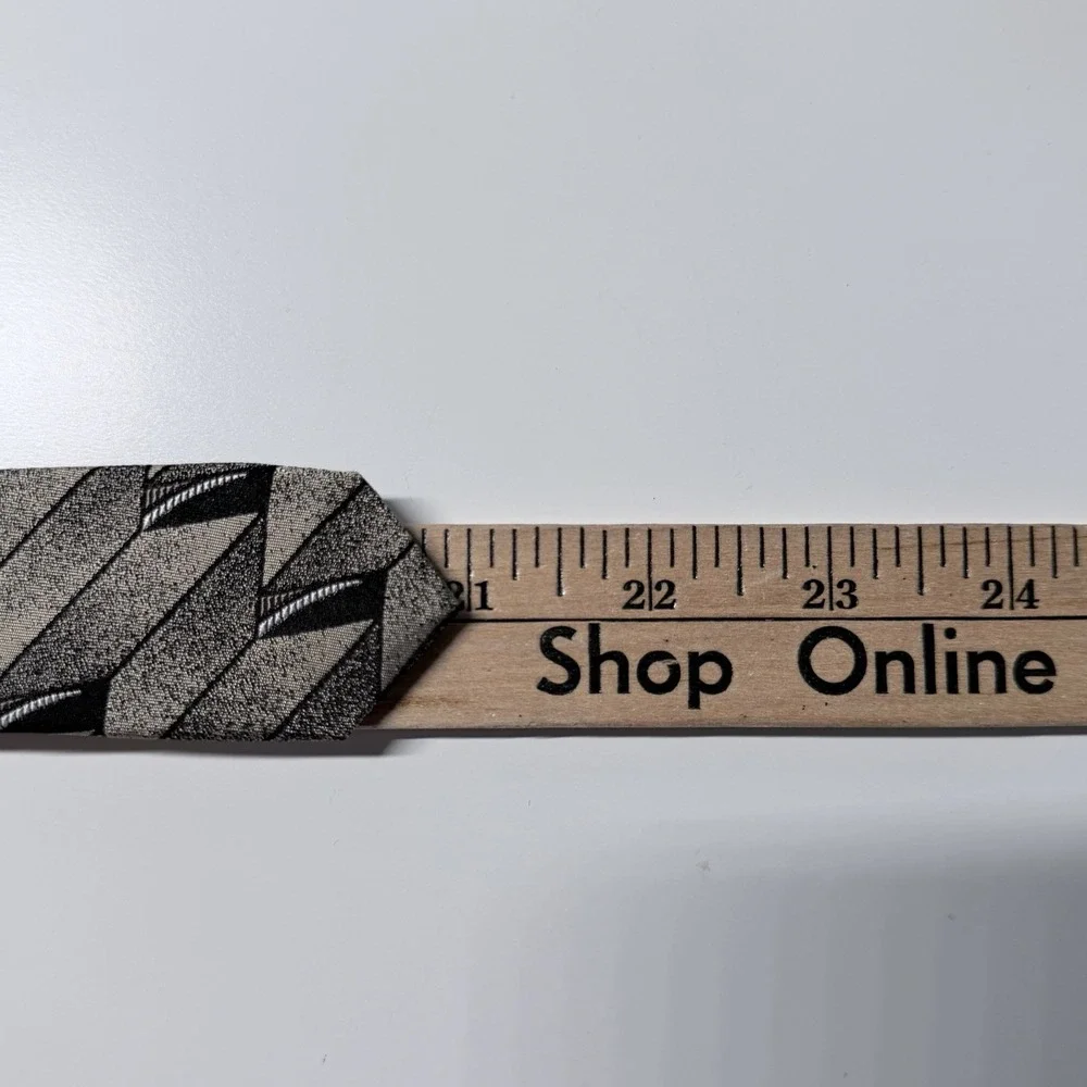 Haggar Black Label‎ Geometric Necktie Retro Mod Minimalist Office Core Tie